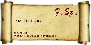 Fux Szilas névjegykártya